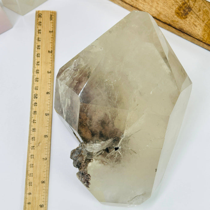 Large tip of lodolite crystal with inclusions (same specimen as pictured)