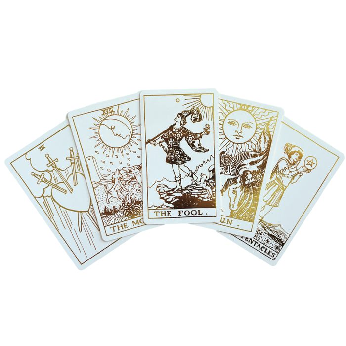 White Gold Tarot & Guide | Classic Tarot Design & Gold Foil