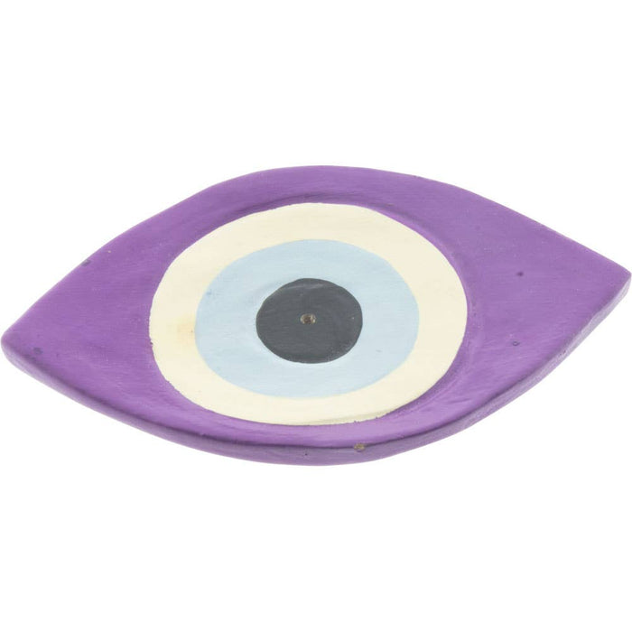 Evil eye wooden incense holder