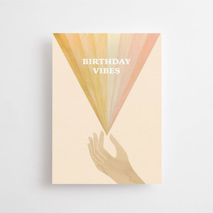 BIRTHDAY VIBES - postikortti- CELEBRATION RAINBOW CARD