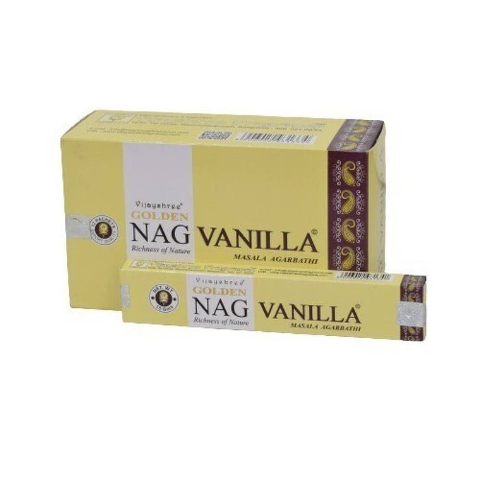 Vijayshree Golden Nag 15g Vanille-Räucherstäbchen