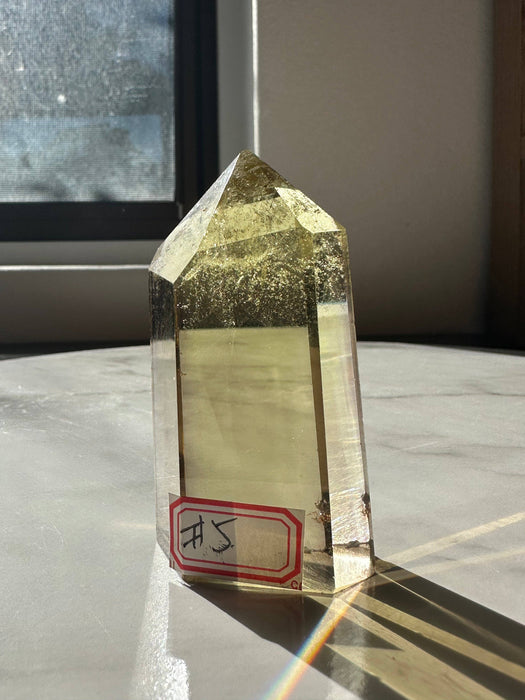 Savuinen luonnon sitriini obeliski #5