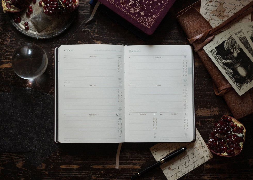 Astrological Planner 2026 - Pomegranate Velvet - Magic of I