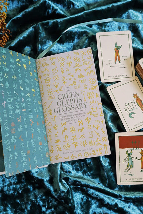 Green Glyphs Box Set: tarot, oracle, lenormand, runes, Glossary - James R. Eads (Kickstarter, Indie)