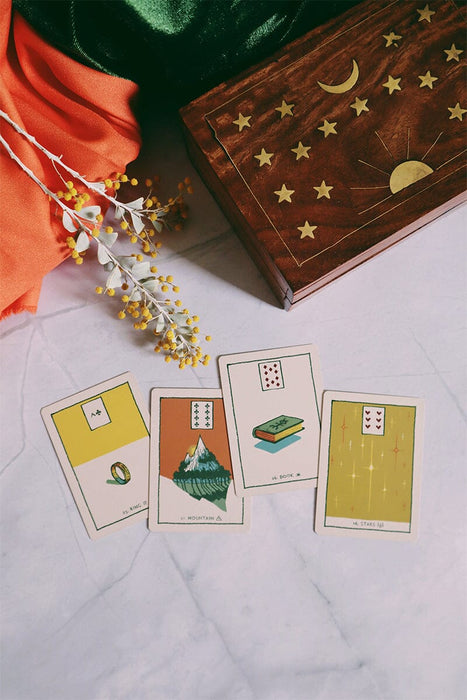 Green Glyphs Lenormand (yellow version) - James R. Eads (Kickstarter, Indie)