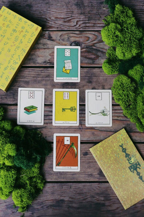 Green Glyphs Box Set: tarot, oracle, lenormand, runes, Glossary - James R. Eads (Kickstarter, Indie)