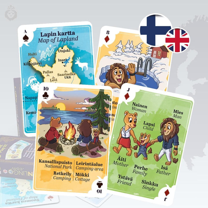 LionLingo - Finland in English 4in1 korttipakka