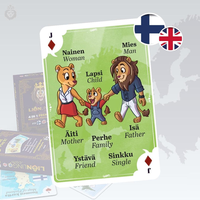 LionLingo - Finland in English 4in1 korttipakka