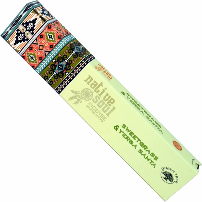 Sweetgrass & Yerba Santa suitsuketikut - Native Soul (Green Tree)