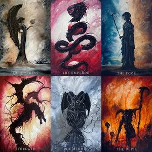 Dark Fantasy Tarot - 78 Card Tarot Deck Featuring Otherworldly Fantasy Art - J Edward Neill