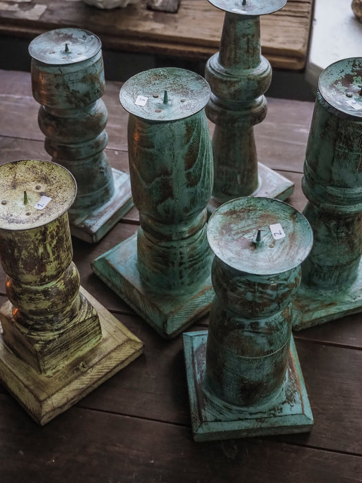 Kynttiläjalka puuta