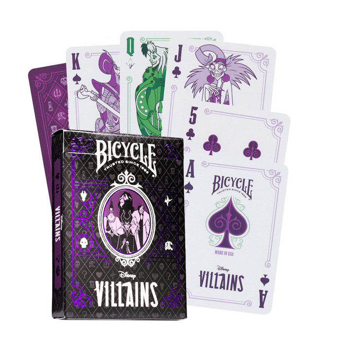 Bicycle Disney Villains Purple playing cards