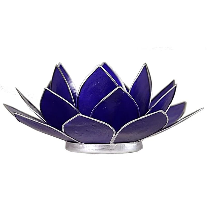 Lotus chakra lyhty Indigo hopeisellareunuksella (kolmassilmä)