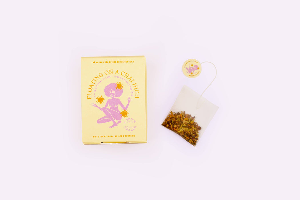 White Chai with Turmeric Focus & Ment White tea + Chai spices Tee 12bag - Cosmic Dealer