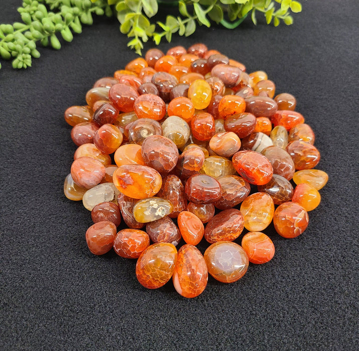 Tuliakaatti, Fire Agate 2-3cm rumpuhiottu