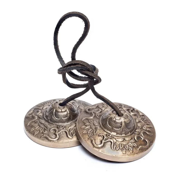 Tingsha meditation Cymbals Om and Lotus