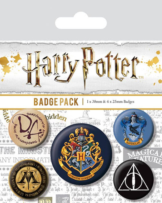 Harry Potter - Hogwarts rintanappi setti 5kpl