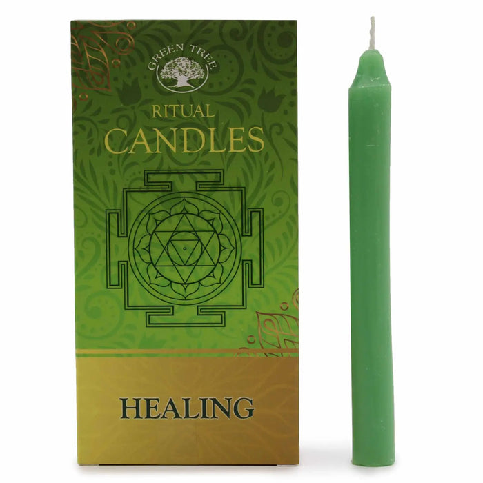 Ritual candles 10 pcs, various - Green Tree