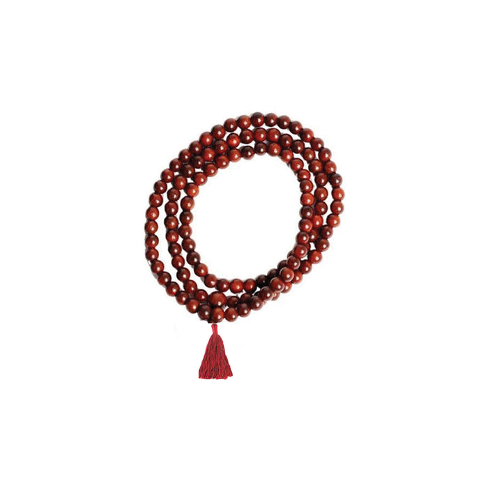 Mala beads from rosewood. Red Sandalwood