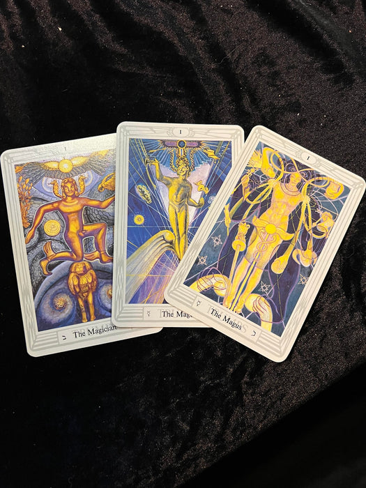 Thoth Tarot 3 Magus (suomenkielinen + kirja) - Crowley Aleister (Preloved/Käytetty)(VTG90, OOP)