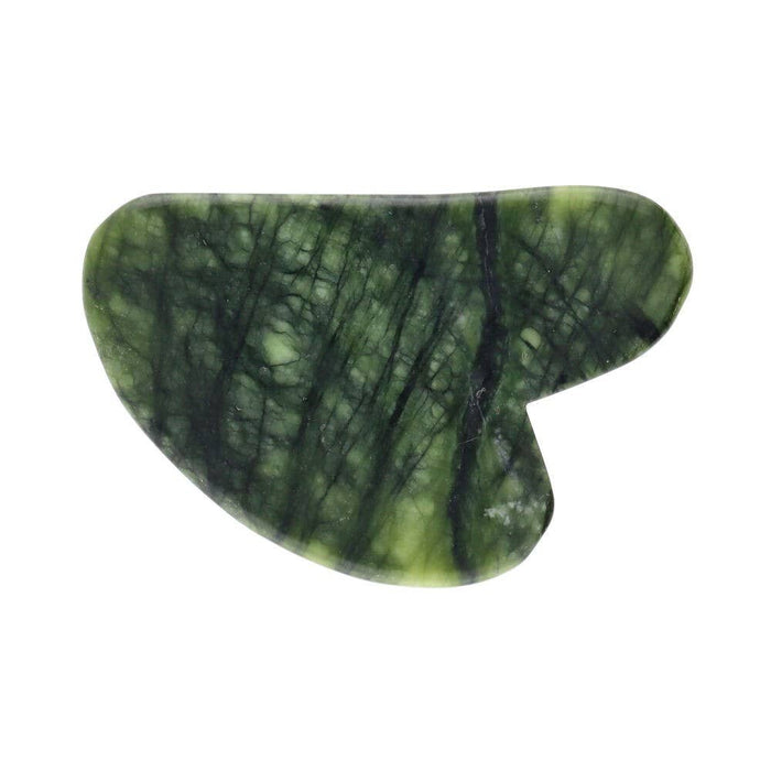 Gua Sha Jade dunkler Massagestein 8cm