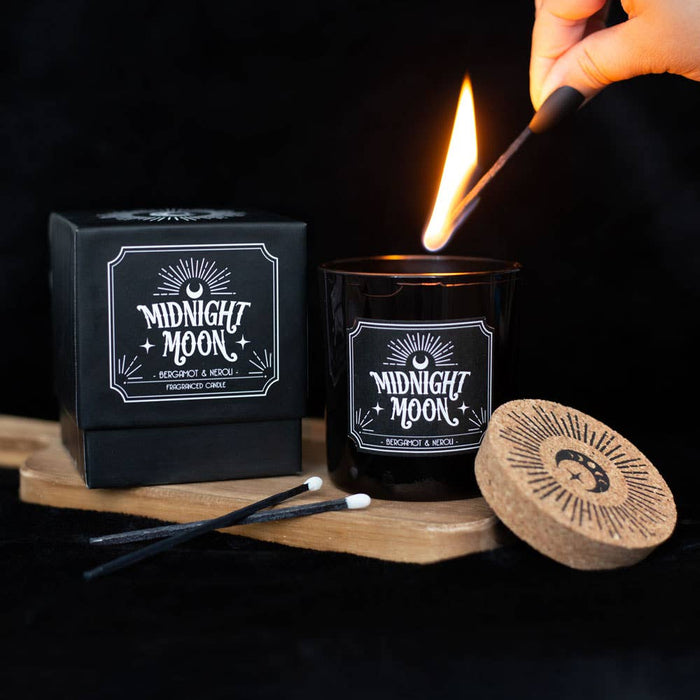 Midnight Moon Bergamot &amp; Neroli Gothic Duftkerze