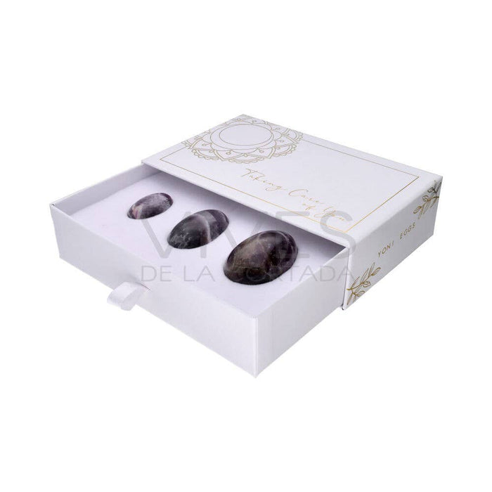 Yoni muna setti 3kpl Ametisti, ilman narua