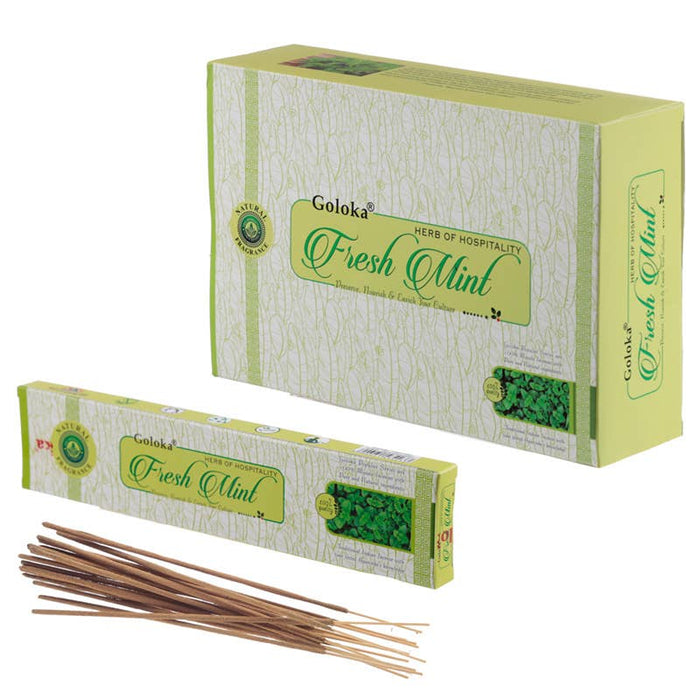 Fresh Mint Incense Sticks - Goloka