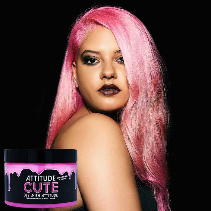 Cute Pastel Pink Hiusväri- vegaaninen, eläinkokeeton - Attitude Hair Dye