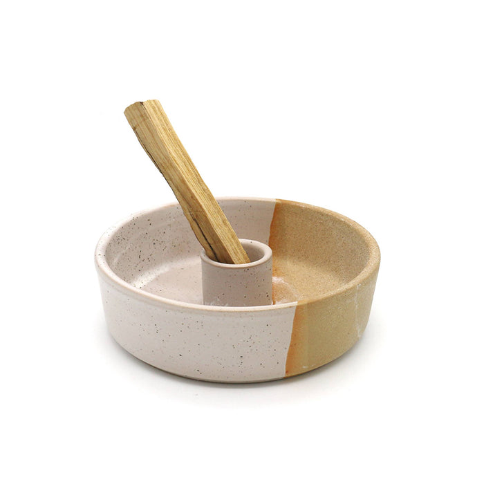 Beige incense bowl