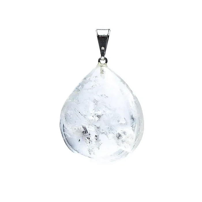 Rock crystal pendant drop-shaped 2.5cm