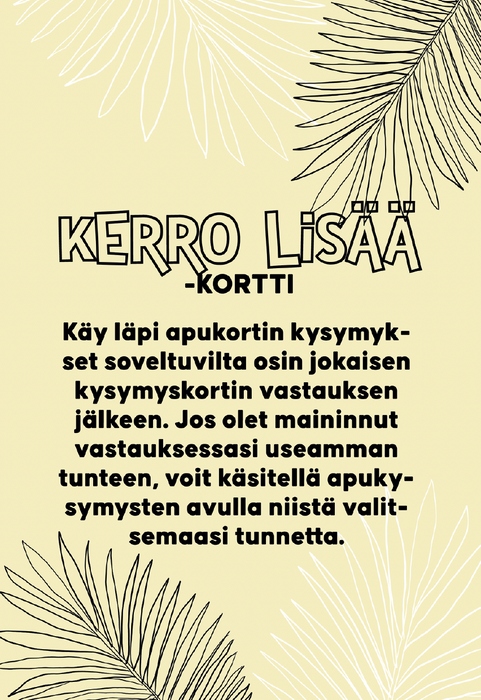 Puhutaan tunteista -kortit - Hidasta Elämää