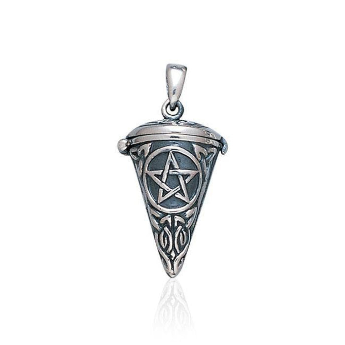 Pentacle Pendant Locket riipus sterling-hopeaa