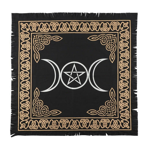 Alttarivaate Triple Moon ja Pentacle 65x65cm - Tarotpuoti