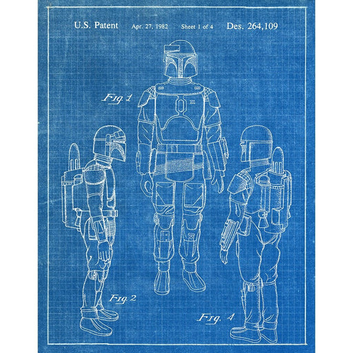 Boba Fett 1982 Patent Art Print - Star Wars taideprintti - Tarotpuoti