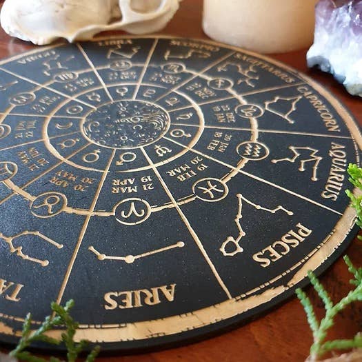 Zodiac Wheel Astrology Board 20cm