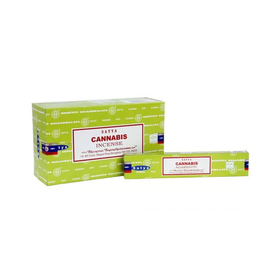 Cannabis Agarbatti Incense Sticks suitsuketikku 15g - Satya - Tarotpuoti