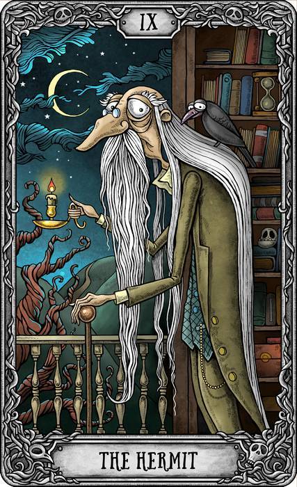 Dark Mansion Tarot deck - Regular Version 3rd. Edition - Black edges, blue reverse of cards (clouds) (limited version style) - Tarotpuoti