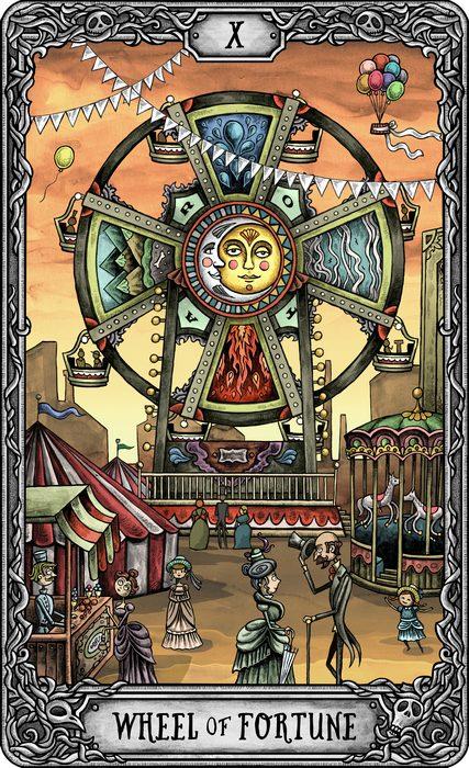 Dark Mansion Tarot deck - Regular Version 3rd. Edition - Black edges, blue reverse of cards (clouds) (limited version style) - Tarotpuoti