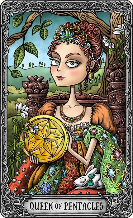 Dark Mansion Tarot deck - Regular Version 3rd. Edition - Black edges, blue reverse of cards (clouds) (limited version style) - Tarotpuoti