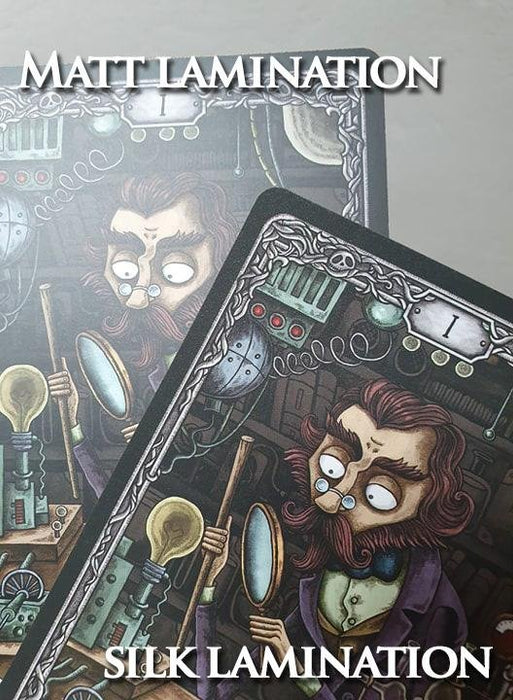 Dark Mansion Tarot deck - Regular Version 3rd. Edition - Black edges, blue reverse of cards (clouds) (limited version style) - Tarotpuoti