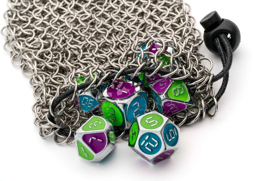 Ketjupanssari pussi nopille - Metallic Dice Games