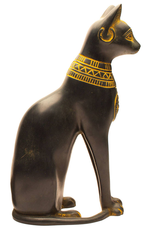 Fine Bastet Cat Antique Gold n. 15cm - Tarotpuoti