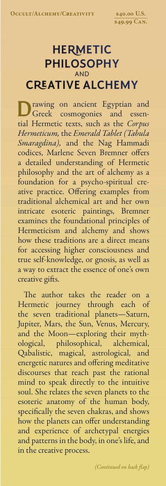 Hermetic Philosophy and Creative Alchemy: The Emerald Tablet, the Corpus Hermeticum, and the Journey through the Seven Spheres - Marlene Seven Bremner - Tarotpuoti