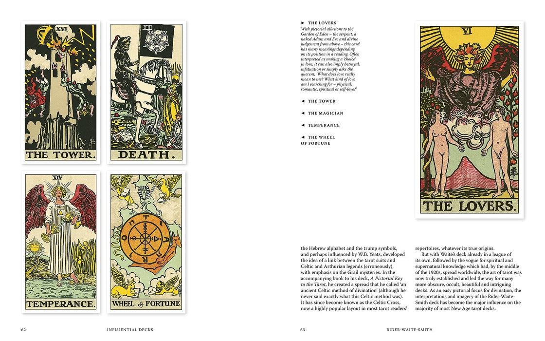 Iconic Tarot Decks: The History, Symbolism and Design of over 50 Decks -Sarah Bartlett - Tarotpuoti