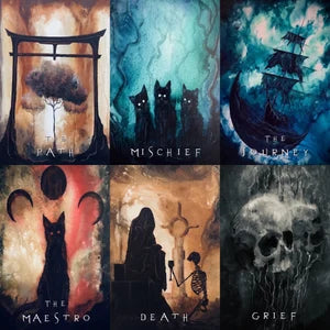 Spirits & Shadows Oracle Deck - 52 Card Intuitive Oracle Deck Featuring Original Ar - J Edward Neill