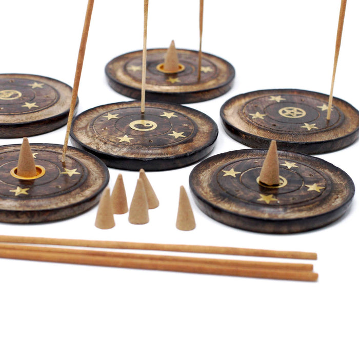 Mango Wood suitsukelevy eri kuvioilla 10cm - Tarotpuoti