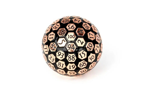 Mega Metal D100 musta Paperweight: One hundred sided dice for D&D - Metallic Dice Games - Tarotpuoti