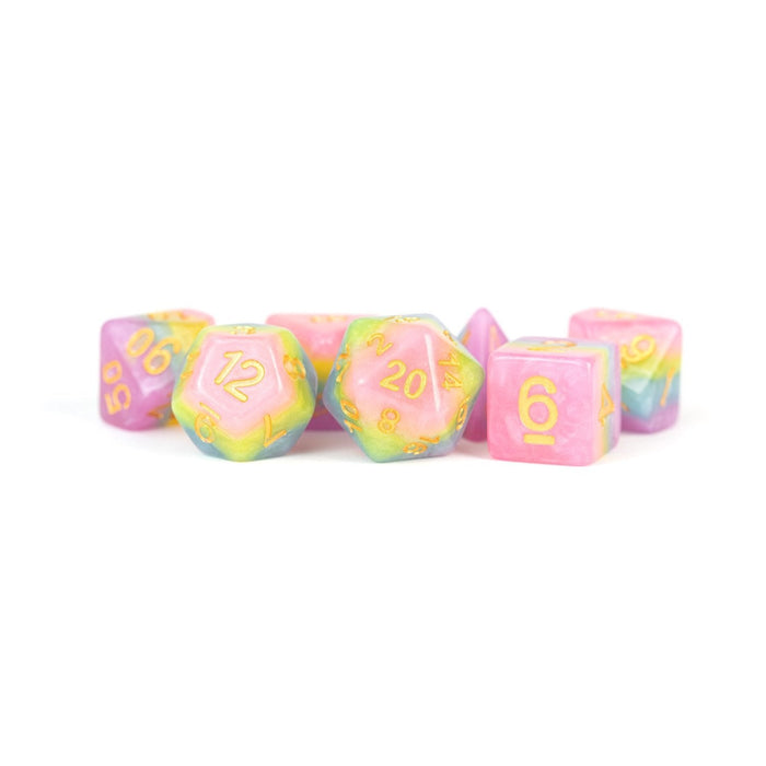 Resin Polyhedral Dice Set - Pastel Fairy - Tarotpuoti