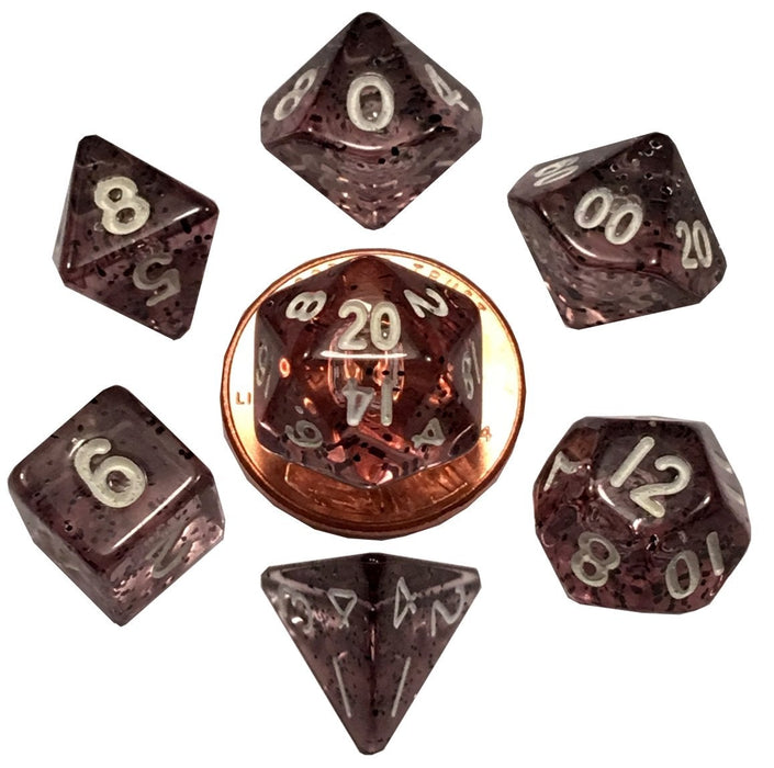 Roolipeli nopat 10mm Mini Acrylic Polyhedral dice Set - Tarotpuoti